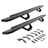 Go Rhino 6964456820PC RB30 Running Boards W/Mounting Brackets, 2 Pairs Drop Steps Kit -Double Cab Only