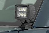 Rough Country - LED Light Pair - Ditch Mount - 2" Black DRL - Ford F-150 (15-23) F-150 Lightning (22-23) - 71031