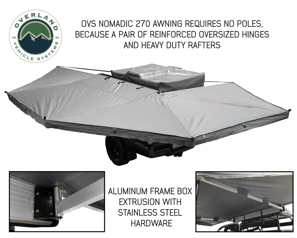 Overland Vehicle Systems - Freestanding 270 Degree Awnings For Mid - High Roofline Vans Driver side - 19519908