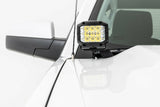 Rough Country - LED Ditch Light Kit - 2in Black Pair - White DRL - Chevy GMC 1500 (14-18) - 71054