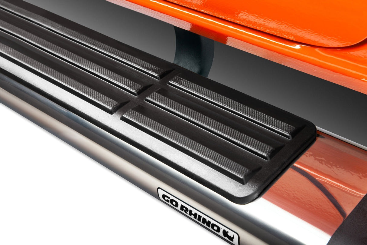 Go Rhino 686443580PS - 6" OE Xtreme SideSteps With Mounting Bracket Kit - Polished Stainless Steel