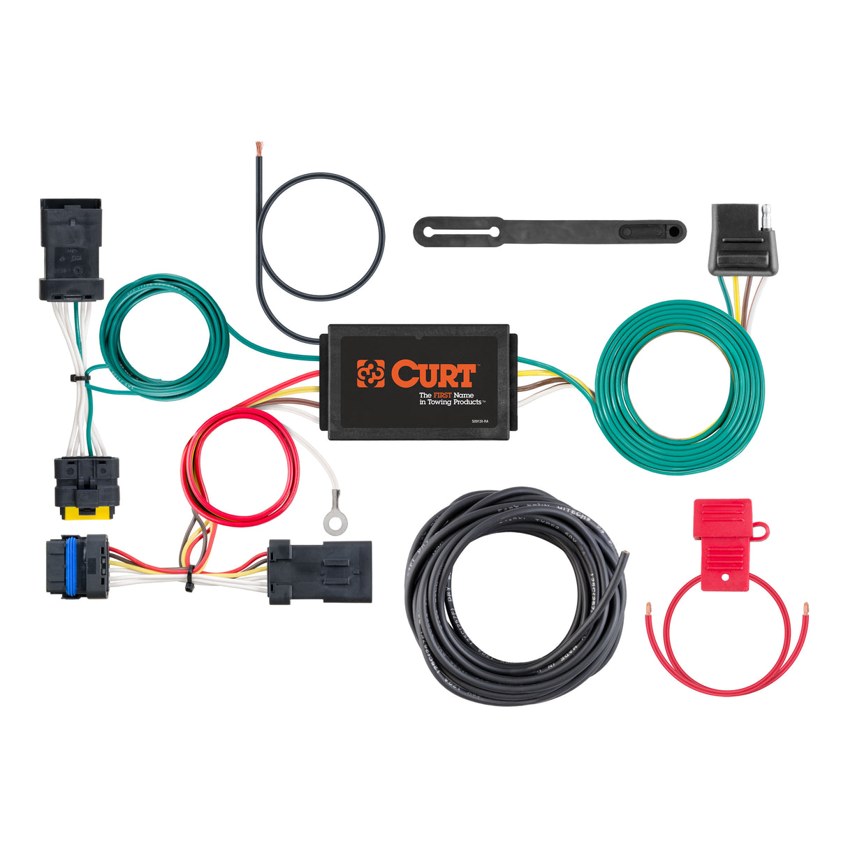 Curt - Custom Wiring Harness, 4-Way Flat Output, Select Nissan Versa - 56400