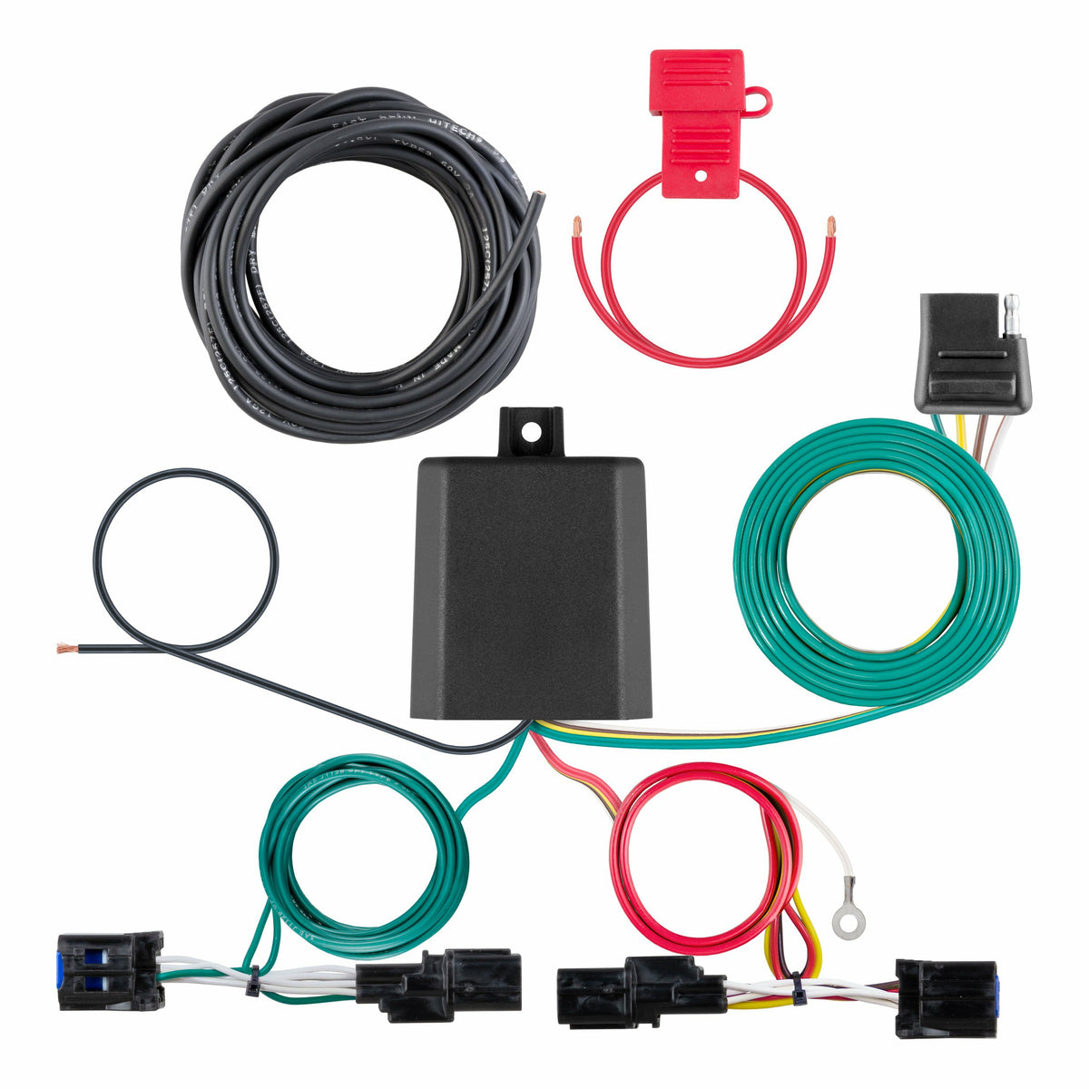 Curt - 56474 Custom Wiring Harness, 4-Way Flat Output, Select Kia Sorento, Sportage - 56474
