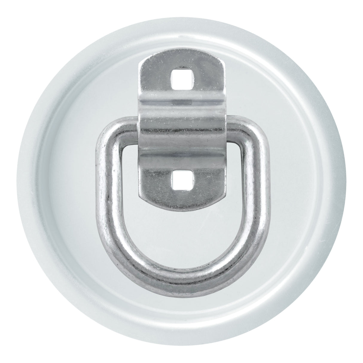 Curt - 3" x 3" Surface-Mounted Tie-Down D-Ring (3,600 lbs, Clear Zinc) - 83742
