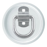 Curt - 3" x 3" Surface-Mounted Tie-Down D-Ring (3,600 lbs, Clear Zinc) - 83742