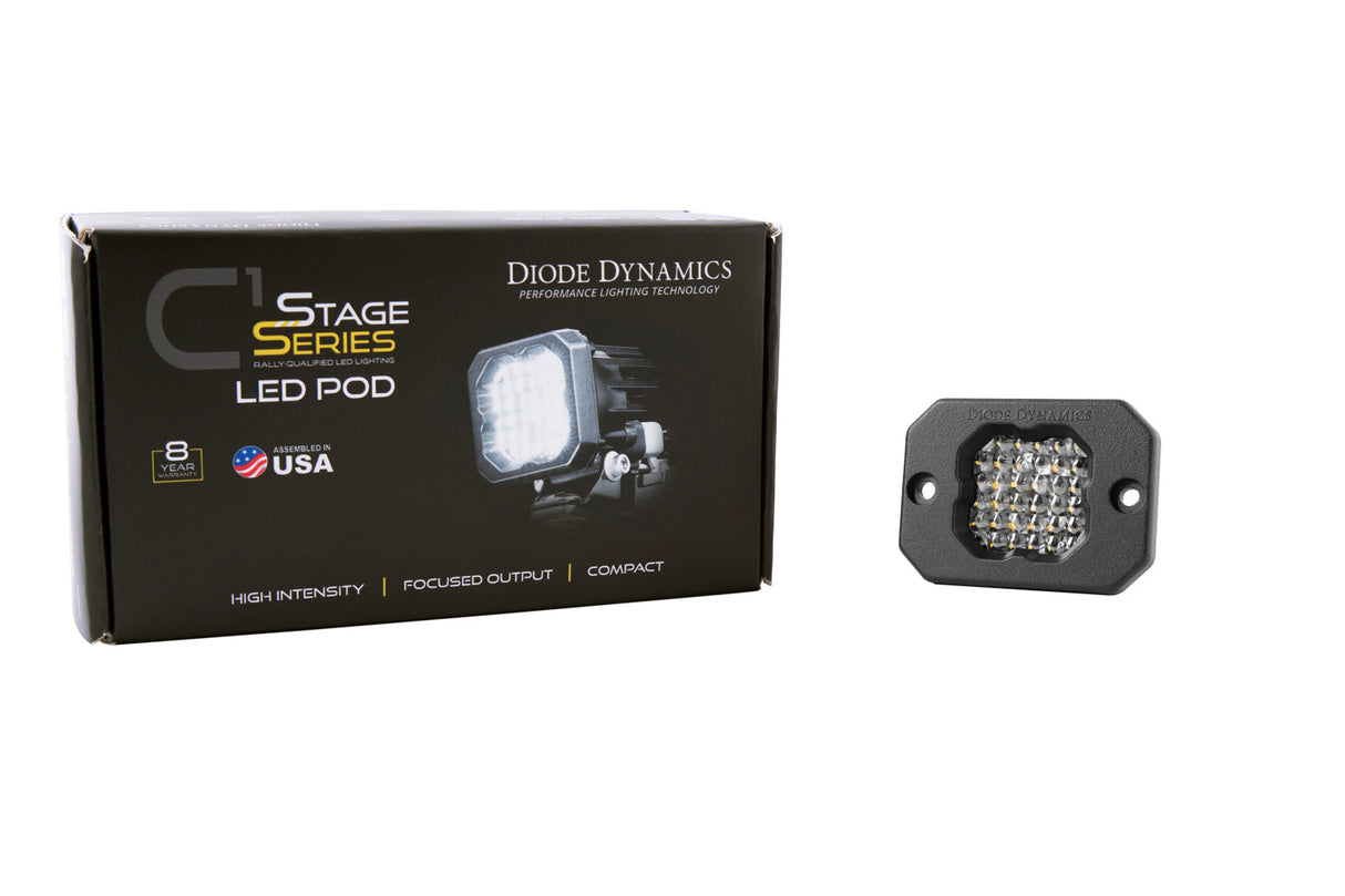 Diode Dynamics - Stage Series C1R White Flood Flush Mount LED Pod (one) - DD7427S