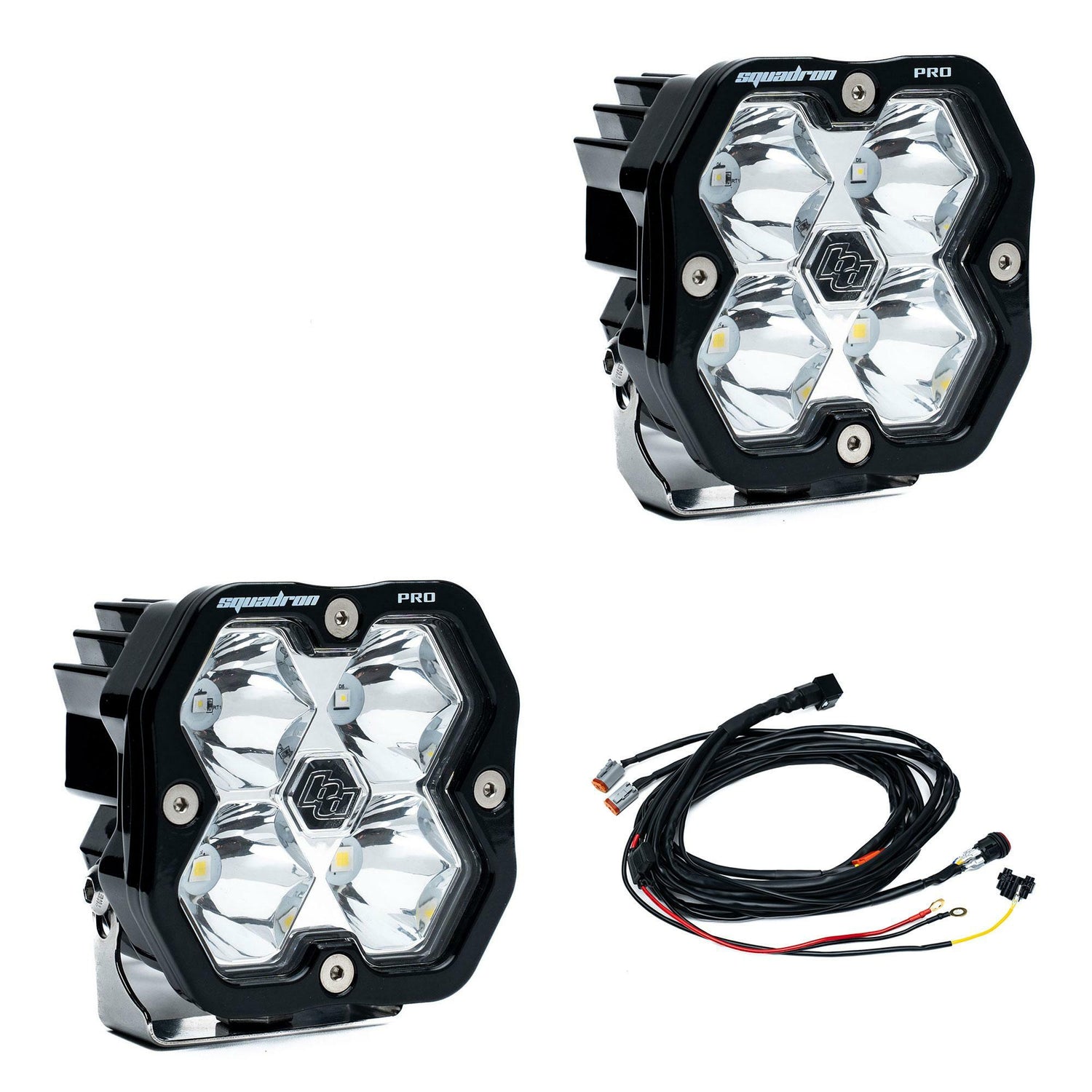 Baja Designs - 49-7801-2 Squadron 2.0 Pro Black LED Auxiliary Light Pod Pair