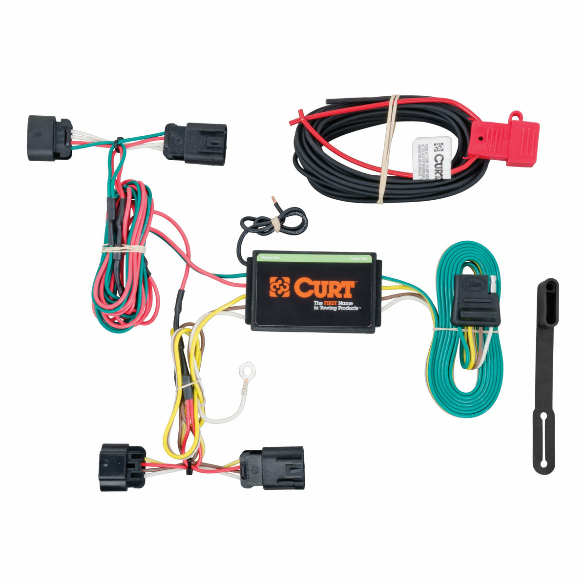 Curt - Custom Wiring Harness, 4-Way Flat Output, Select Chrysler 200, Dodge Avenger - 56211