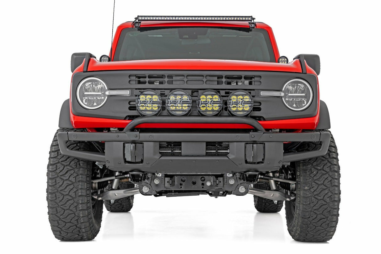 Light Bar Mount - 6.5 Inch Round LED (Quad) - OE Modular Steel - Ford Bronco (21-24)