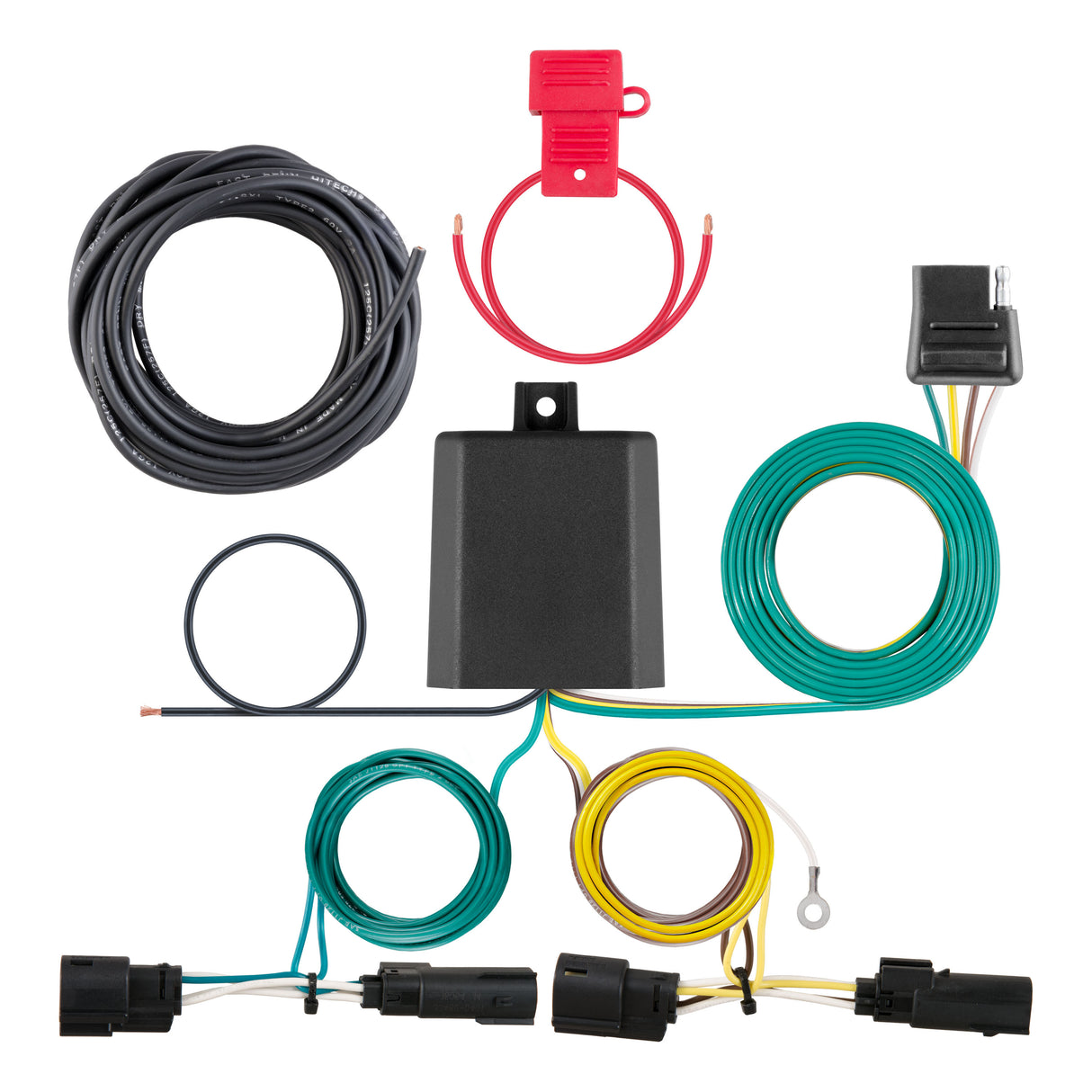 Curt - Custom Wiring Harness, 4-Way Flat Output, Select Ford Transit-150, 250, 350, HD - 56327