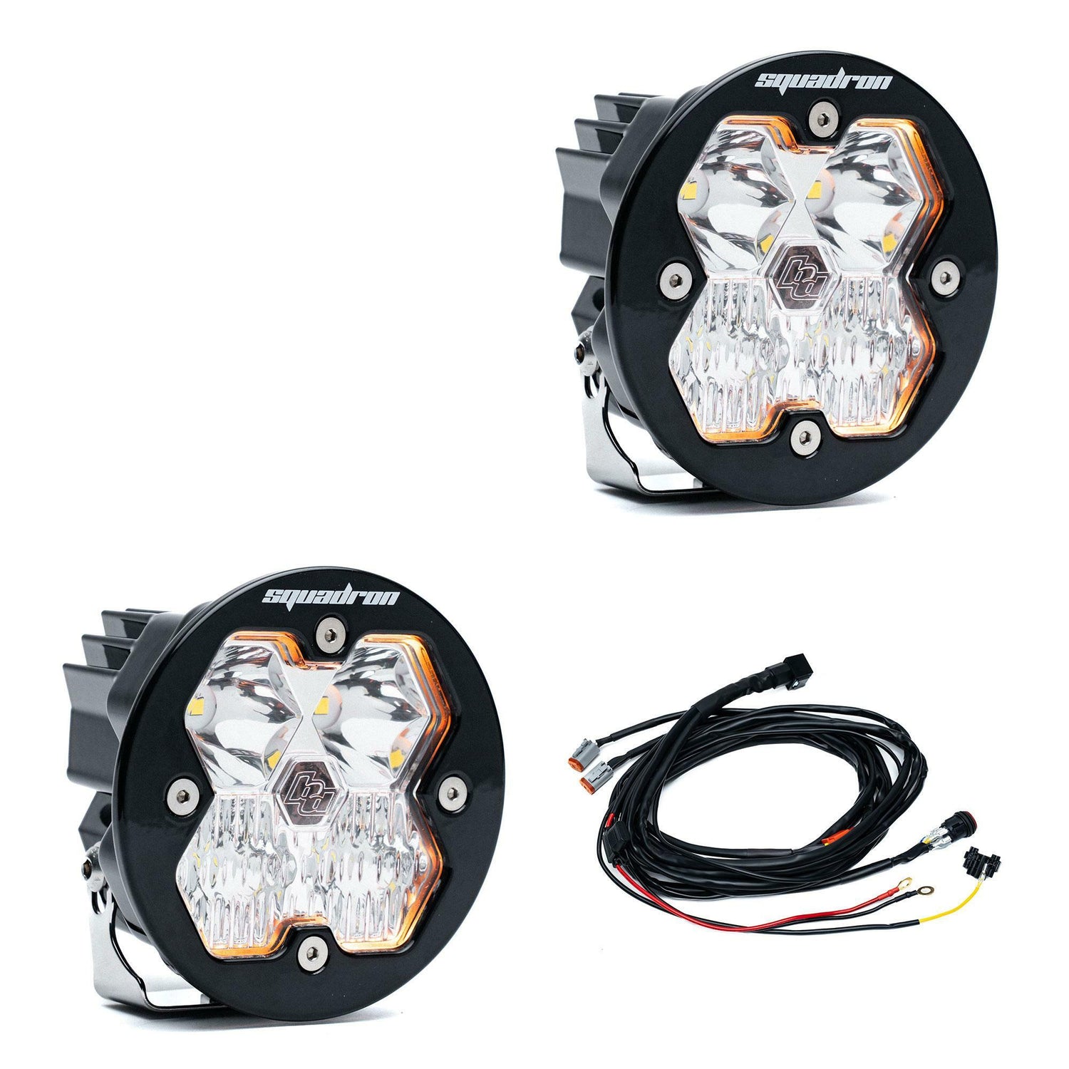 Baja Designs - 58-7803-2 Squadron-R 2.0 Sport Black LED Auxiliary Light Pod Pair (with Harness)