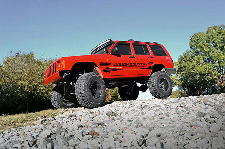 Rough Country - LED Light Kit - Windshield Mount - 50" BLK Dual Row - White DRL - Jeep Cherokee XJ (84-01) - 70074