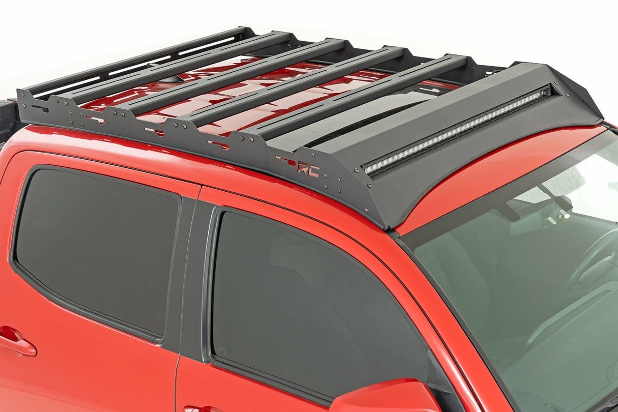 Rough Country - Roof Rack - Front LED Lights - Toyota Tacoma 2WD 4WD (2005-2023) - 73107