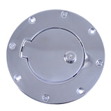 Locking Gas Cap Door, Stainless Steel; 97-06 Jeep Wrangler TJ