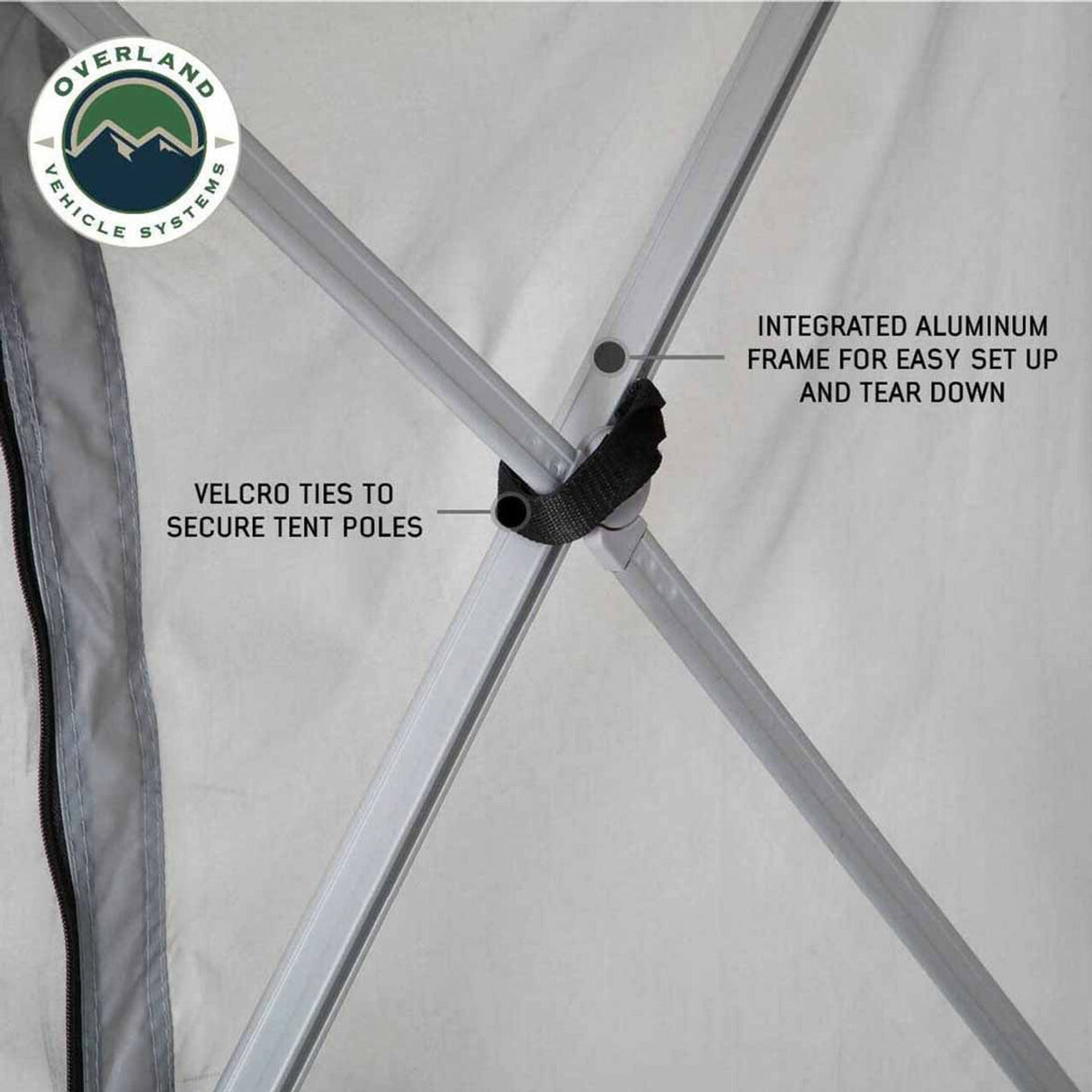 Overland Vehicle Systems - LD P.S.T. - Portable Safari Ground Tent Large, Grey Body and Grey Trim - 18252520