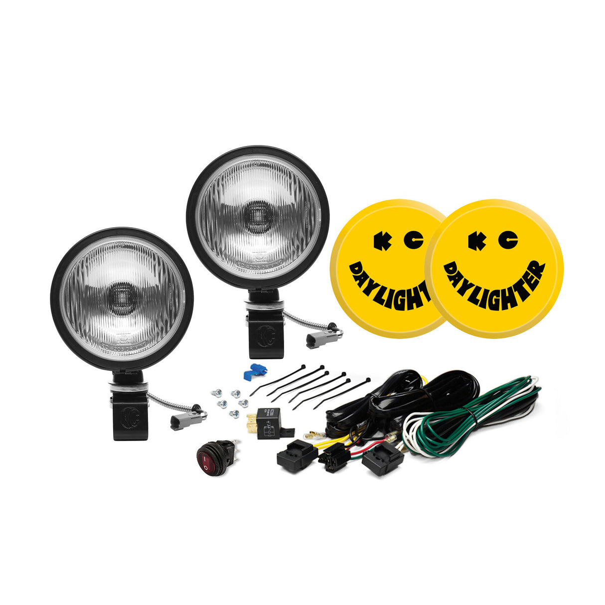 KC Hilites - 6" Daylighter Halogen Pair Pack System - Black - KC #234 (Spread Beam) - 234