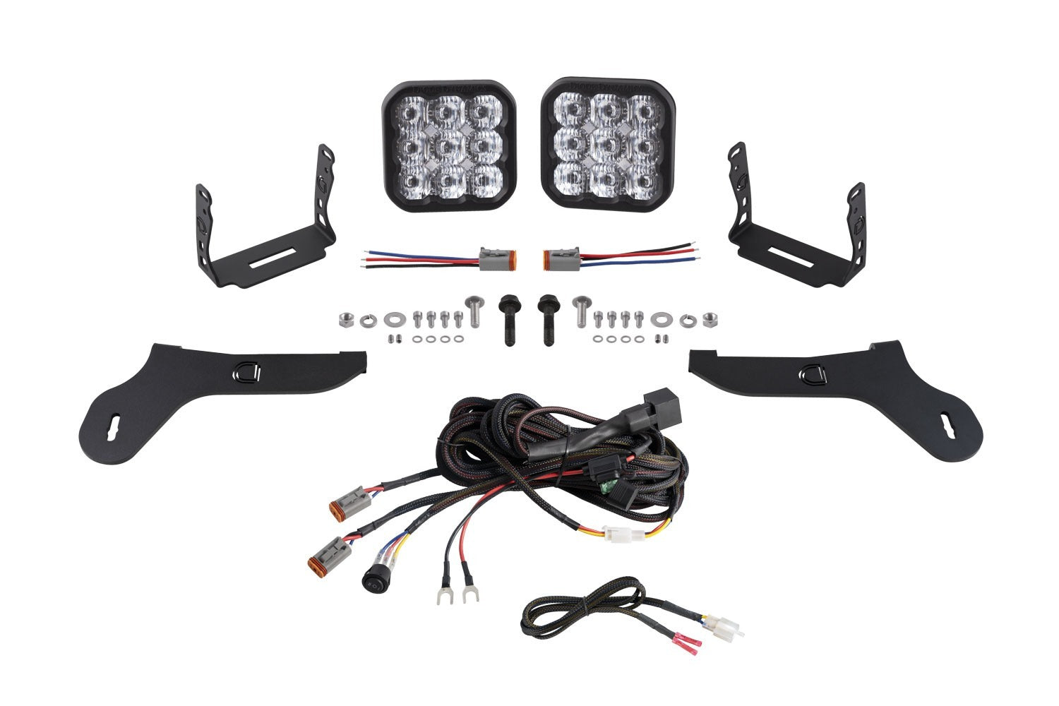 Diode Dynamics - SS5 Bumper LED Pod Light Kit for 2017-2020 Ford Raptor, Pro White Driving - DD7350