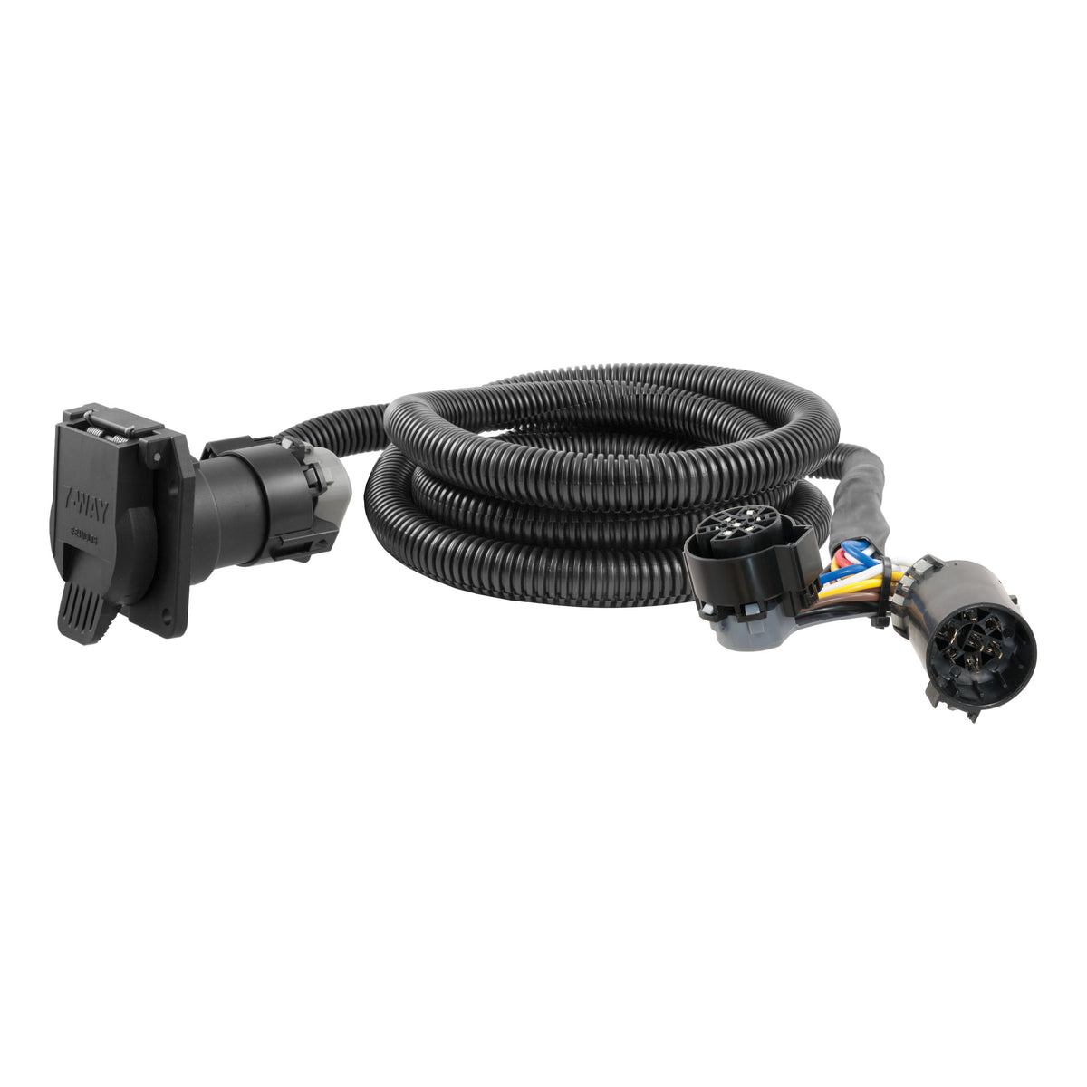 Curt - 7' Custom Wiring Extension Harness (Adds 7-Way RV Blade to Truck Bed, Packaged) - 57008