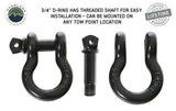 Overland Vehicle Systems - Recovery Shackle 19010201 3/4 4.75 Ton Black Sold In Pairs - 19010201