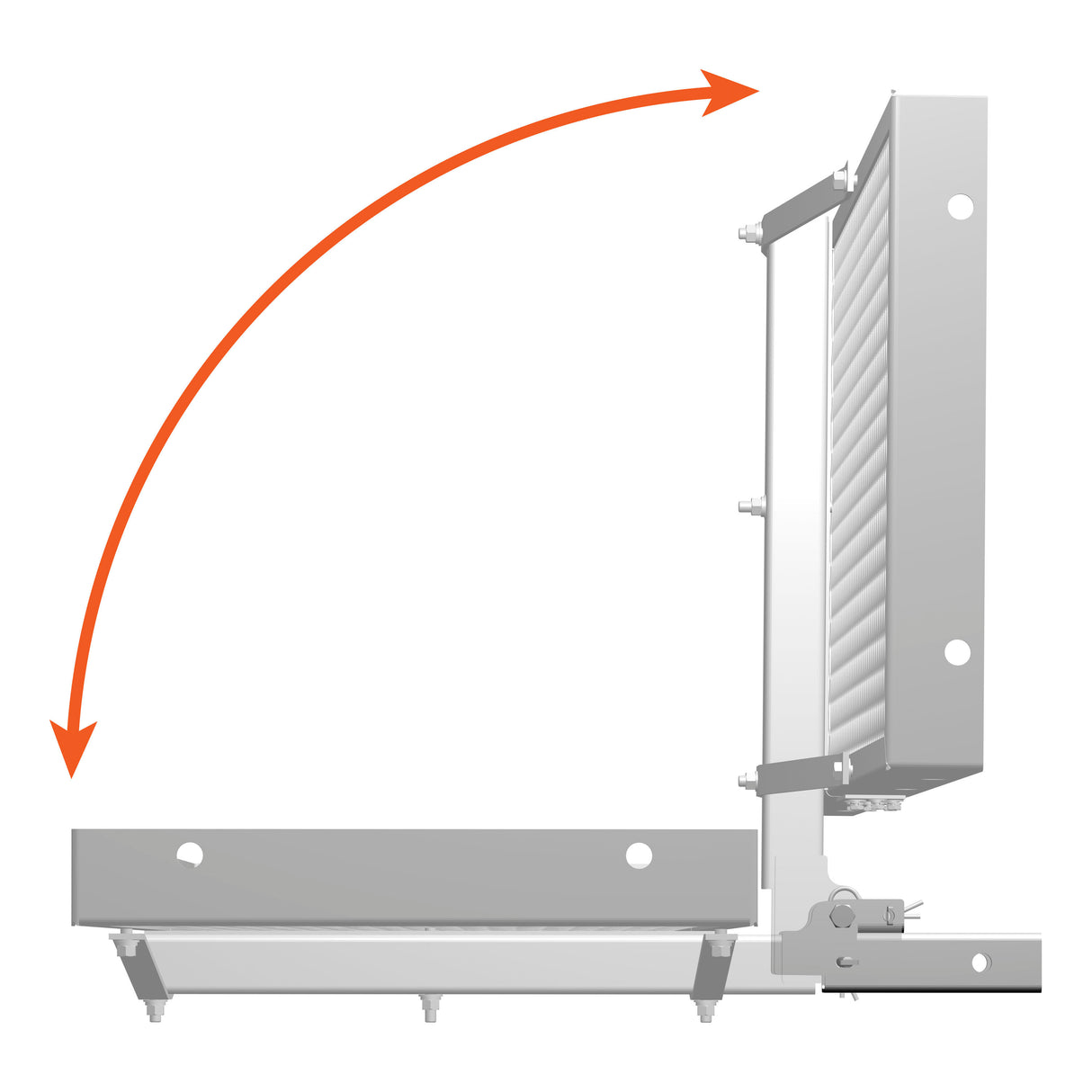Curt - 60" x 20" Aluminum Tray Cargo Carrier (Folding 2" Shank, 500 lbs.) - 18100