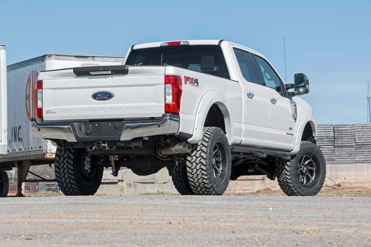 Rough Country - Pocket Fender Flares - JS Iconic Silver - Ford F-250/F-350 Super Duty (17-22) - F-F21112-JS
