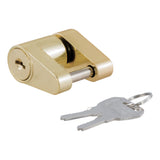 Curt - Coupler Lock (1/4" Pin, 3/4" Latch Span, Padlock, Brass-Plated) - 23022