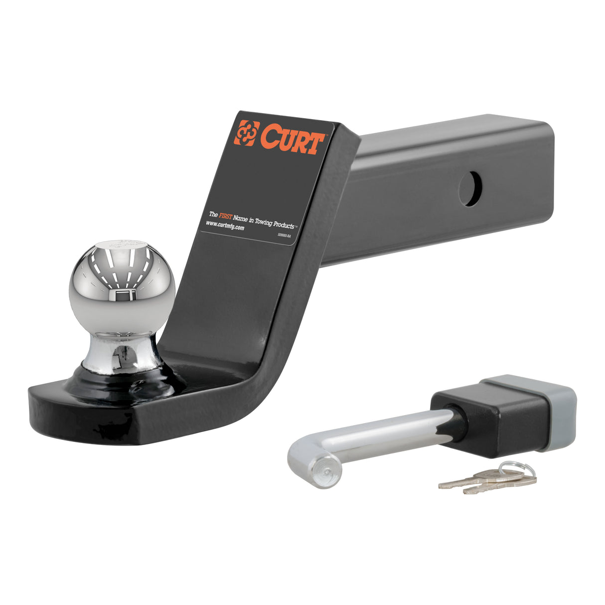 Curt - Towing Starter Kit with 2" Ball (2" Shank, 7,500 lbs, 4" Drop) - 45142