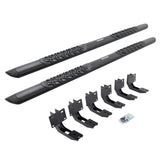 Go Rhino V3439980T - V3 Series Aluminum Side Steps with Mounting Brackets - Textured Black