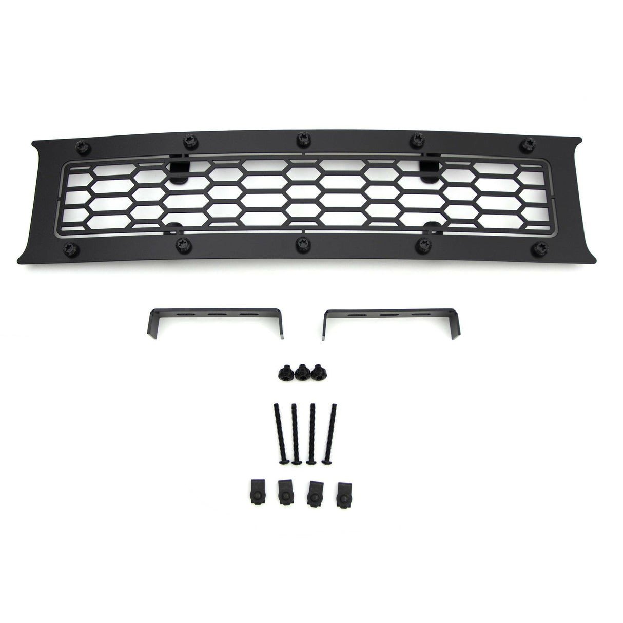 T-Rex Grilles - 1 Pc Laser Cut Pattern Mild Steel Stealth Laser X Bumper Grille Overlay - 7725891-BR