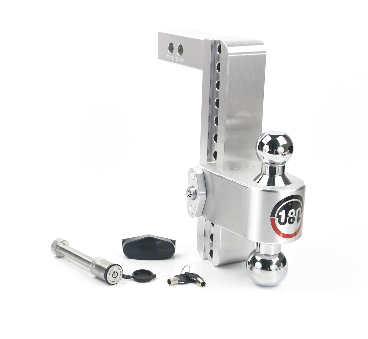 Weigh Safe - CTB10-2-KA Turnover Ball 10" Drop Hitch with 2" Shank- Keyed Alike WS05 Included