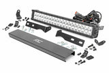 Rough Country - LED Light Kit - Bumper Mount - 20" Chrome Dual Row - White DRL - Jeep Grand Cherokee WK2 (11-20) - 70775