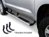 Go Rhino 685441580PS - 5" OE Xtreme Low Profile SideSteps With Mounting Bracket Kit - Polished Stainless Steel