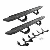 Go Rhino 6964256820T - RB30 Running Boards with Mounting Brackets & 2 Pairs of Drops Steps Kit - Protective Bedliner Coating