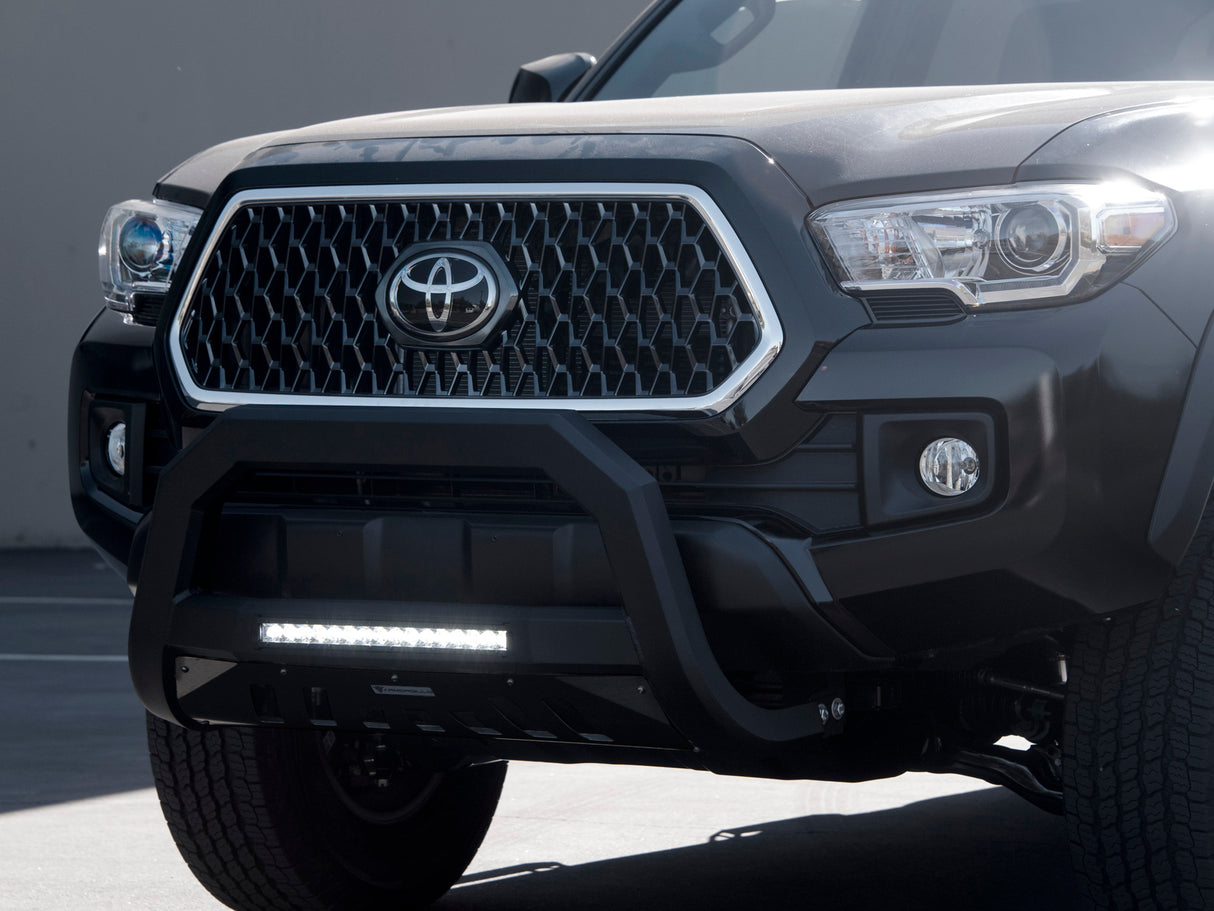 Armordillo 2014-2018 Toyota Highlander AR Series Bull Bar W/LED - Matte Black W/Aluminum Skid Plate