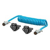 Curt - 8' Dinghy Towing Electrical Extension & Sockets (6-Way Round) - 57286