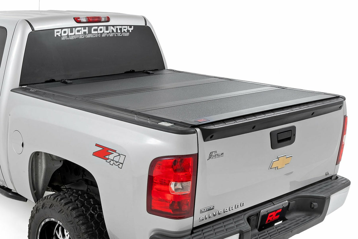 Hard Tri-Fold Flip Up Bed Cover - 5'9(in.) Bed - Chevy/GMC 1500 (07-13)