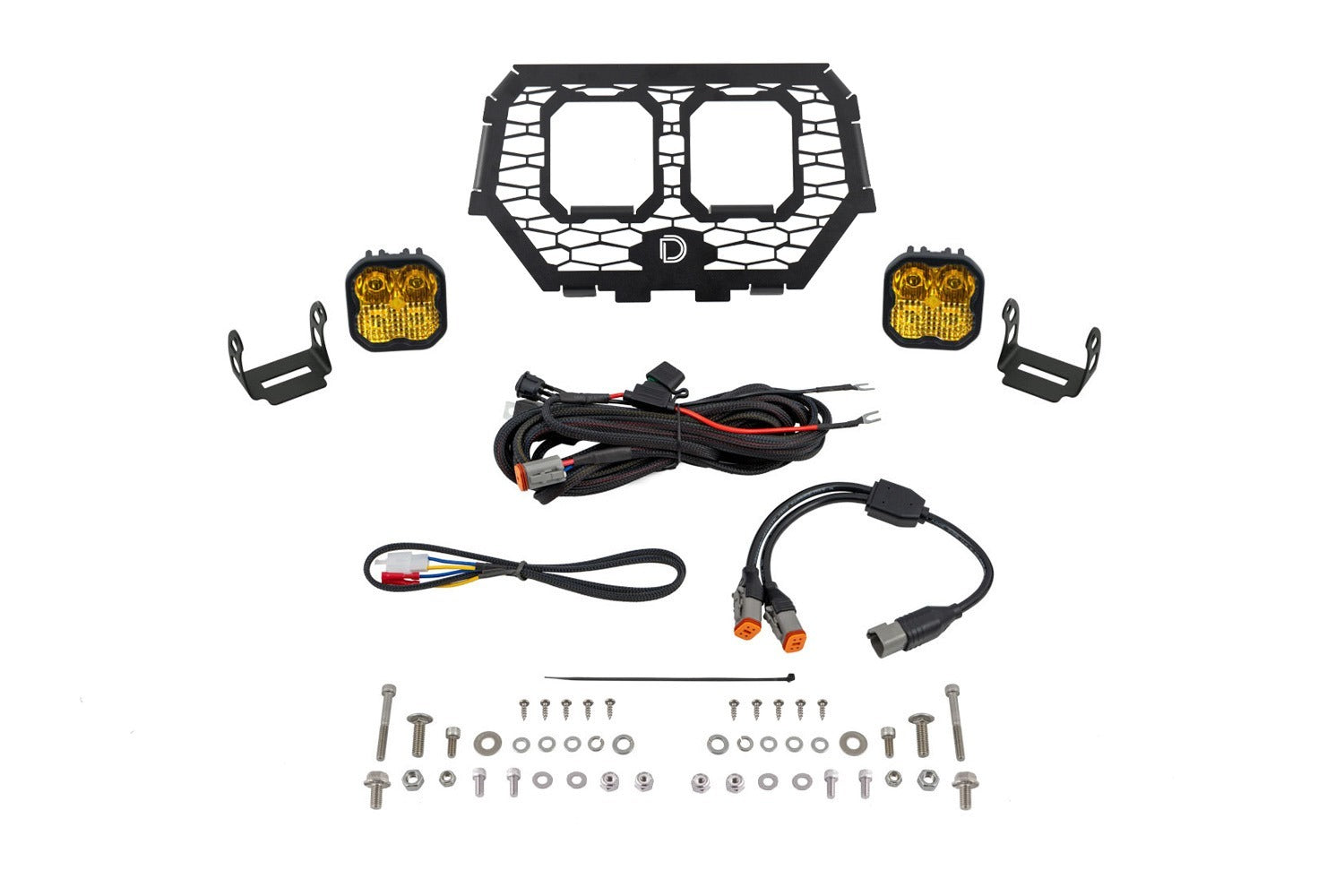 Diode Dynamics - Stage Series LED Grille Kit for 2014-2018 Polaris RZR XP, Sport Yellow Combo - DD7856