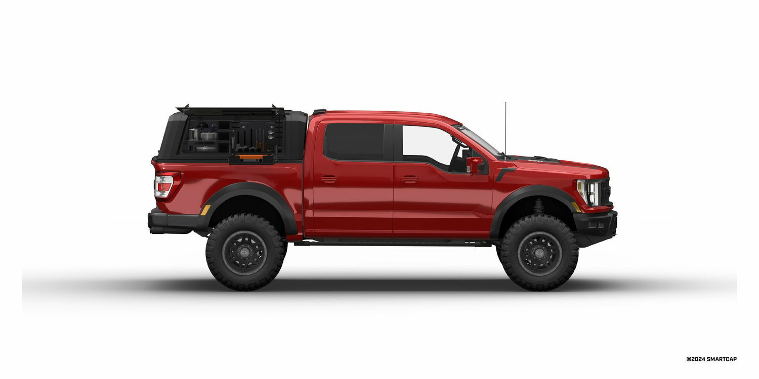 RSI SmartCap - Camp Kitchen 20-22 Jeep Gladiator 5' EVO EVOa and EVOc Applications 5 Foot Bed Right Side Mount SmartCap(R)  Fits all Jeep Gladiator EVO Series Caps - SA080614