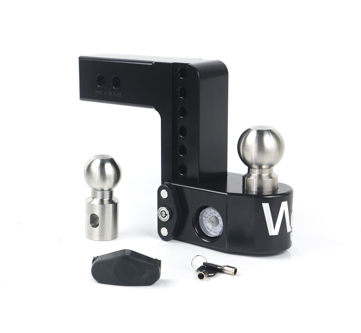 Weigh Safe Cerakoted 6" Drop Hitch with 2.5" Shank - WS6-2.5-CER-BLA