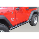 Rugged Ridge - Round Tube Side Steps, 3 Inch, Black; 07-16 Jeep Wrangler JK - 11590.05