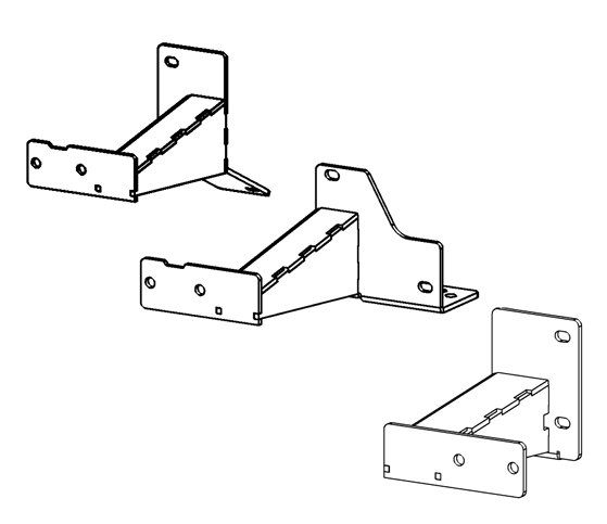 Go Rhino FSD4425TK - Dominator Extreme Frame Slider - MOUNTING BRACKETS ONLY - Textured Black