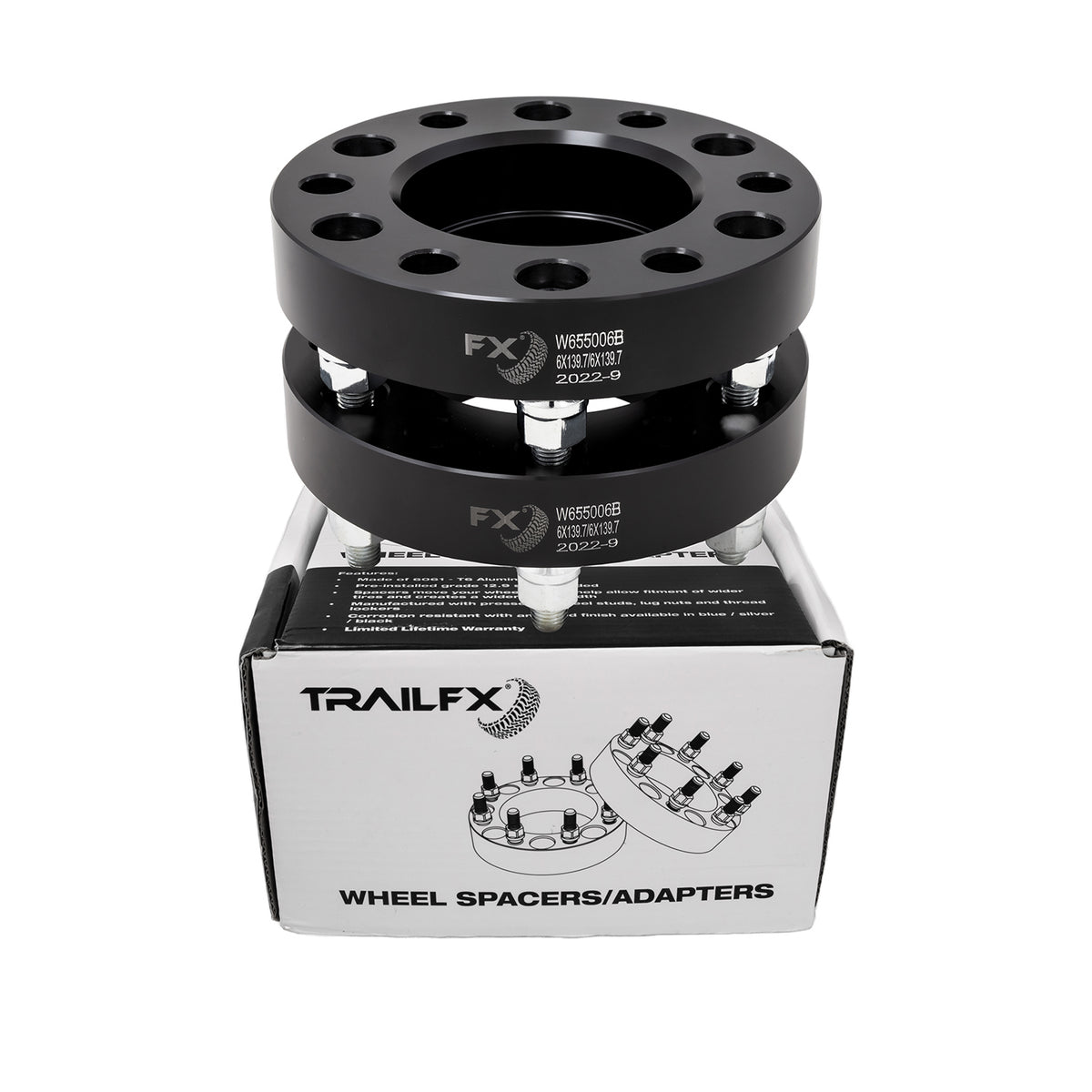 TrailFx - Hub Centric Wheel Spacer For Ford Bronco- Black (W655006B)
