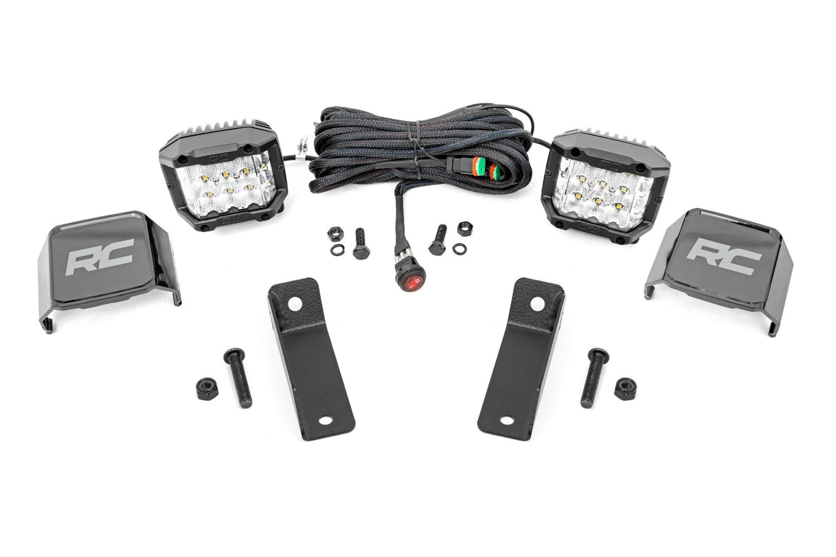 LED Light Kit - Rear Mount - 2(in.) Chrome Pair - Wide Angle - Can-Am Maverick Sport