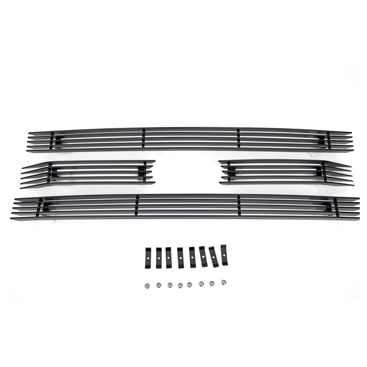 T-Rex Grilles - 4 Pc Horizontal Aluminum Billet Grille Overlay - Does not fit XL base model with black utility grille - 21546B