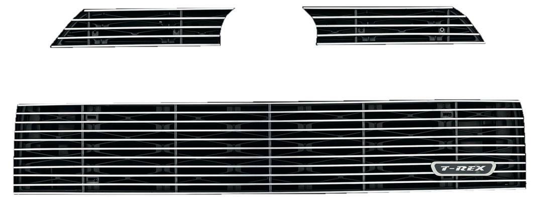 3 Pc Horizontal Aluminum Billet Grille Overlay