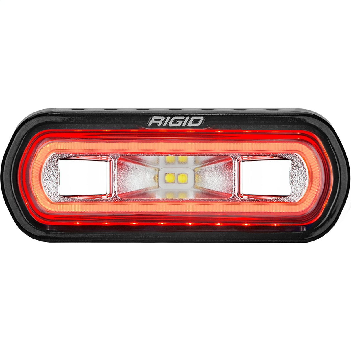 RIGID Industries - 52102 SR-L Series Marine Spreader Pod, 2 Wire, Surface Mount, Black W/Red Halo