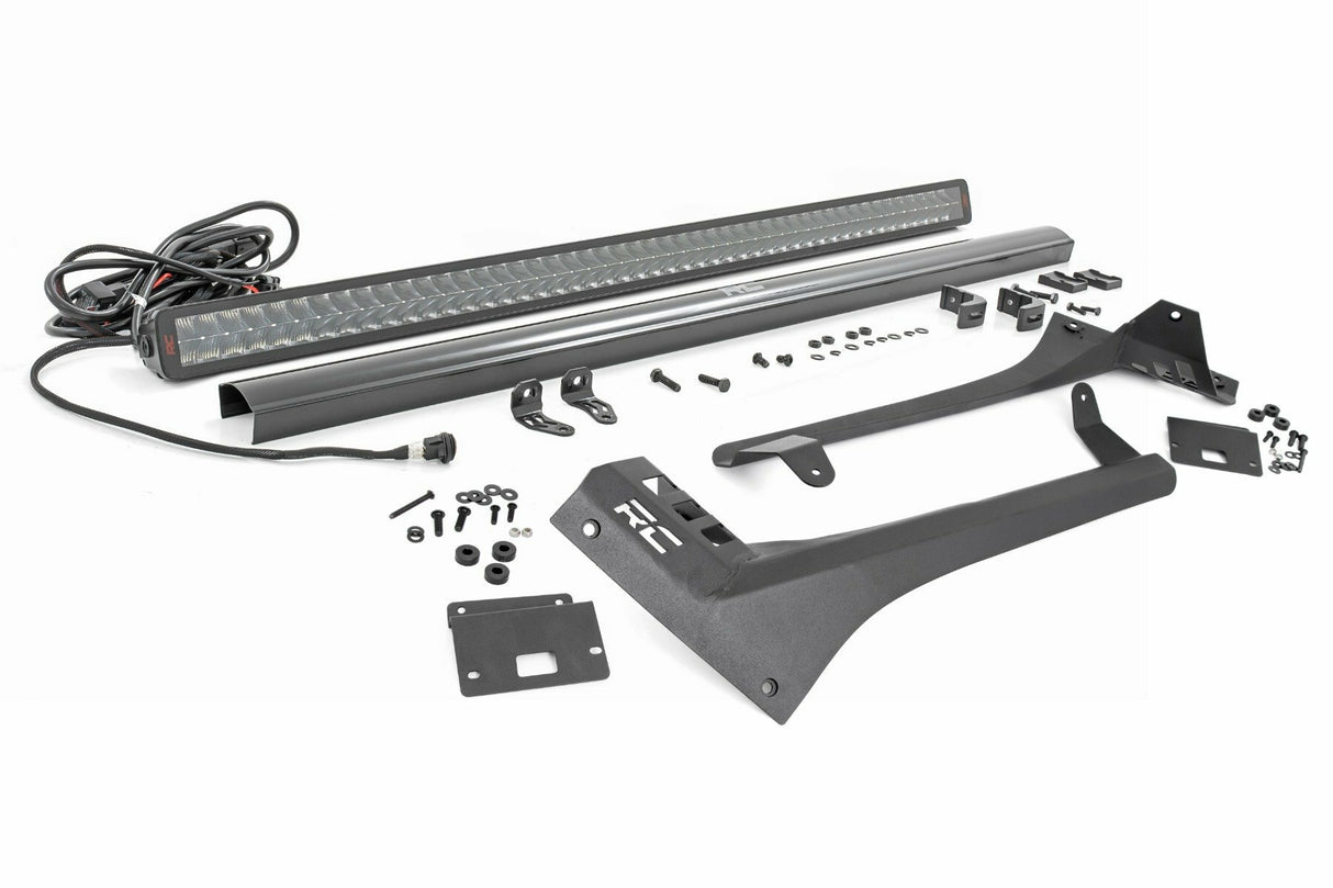 Rough Country - JEEP JL JT 50IN LED UPPER WINDSHIELD MOUNT W 50IN DUAL ROW Spectrum SERIES - 80069