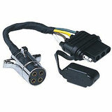 Husky Towing - 13173 4 Pole Round To 4 Wire Flat Flexible Wire With Dust Cover