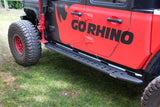 Go Rhino 69451687ST - RB20 Slim Line Running Boards With Mounting Brackets - Protective Bedliner Coating
