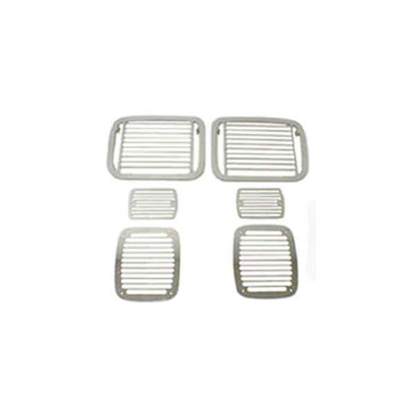 Rugged Ridge - Rugged Ridge 11102.04 Stone Guard Kit, Billet-Style; 87-95 Jeep Wrangler YJ - 11102.04